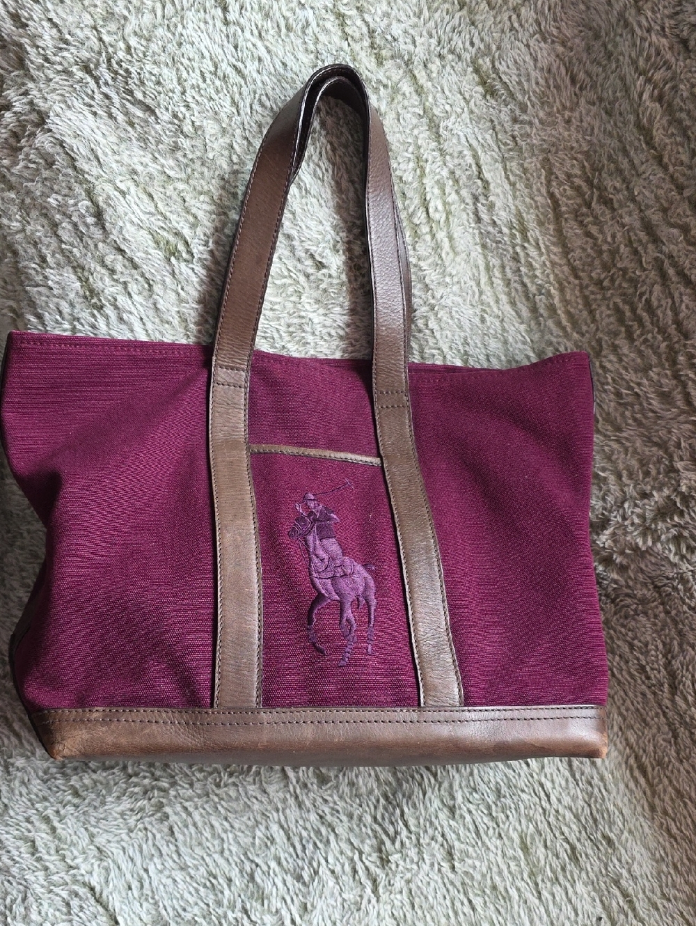 Ralph Lauren Brown Leather Tote Bag